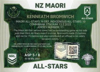 2022 NRL Elite - All-Stars Patch #ASP05 Kenneath Bromwich Back